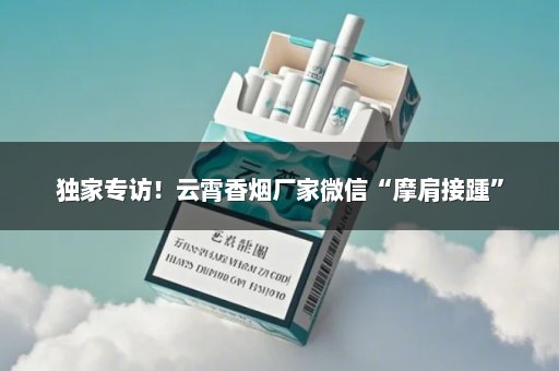 独家专访！云霄香烟厂家微信“摩肩接踵”