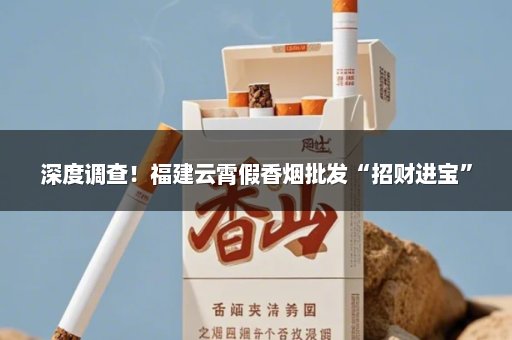 深度调查！福建云霄假香烟批发“招财进宝”