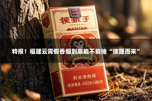 特报！福建云霄假香烟到底能不能抽“接踵而来”